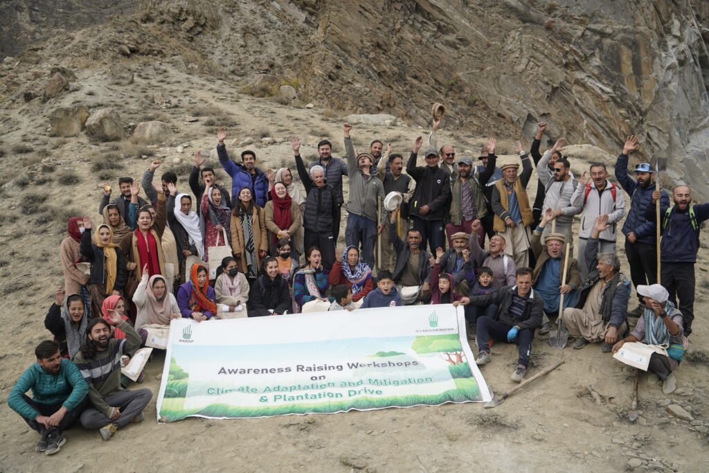 Community driven climate change awareness and afforestation drive by AKRSP in Karimabad Hunza